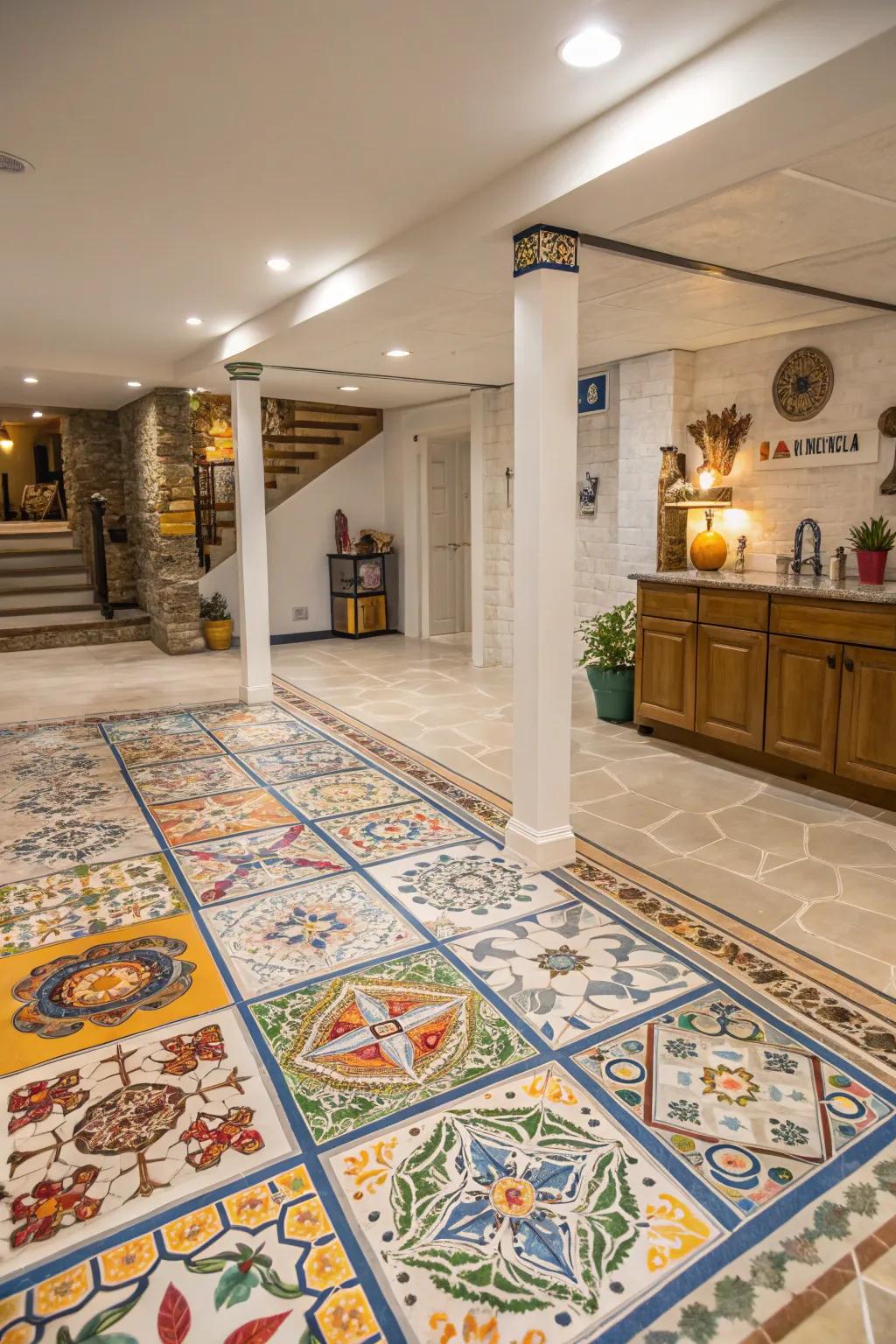 Clay tiles offer stylish and customizable flooring solutions.