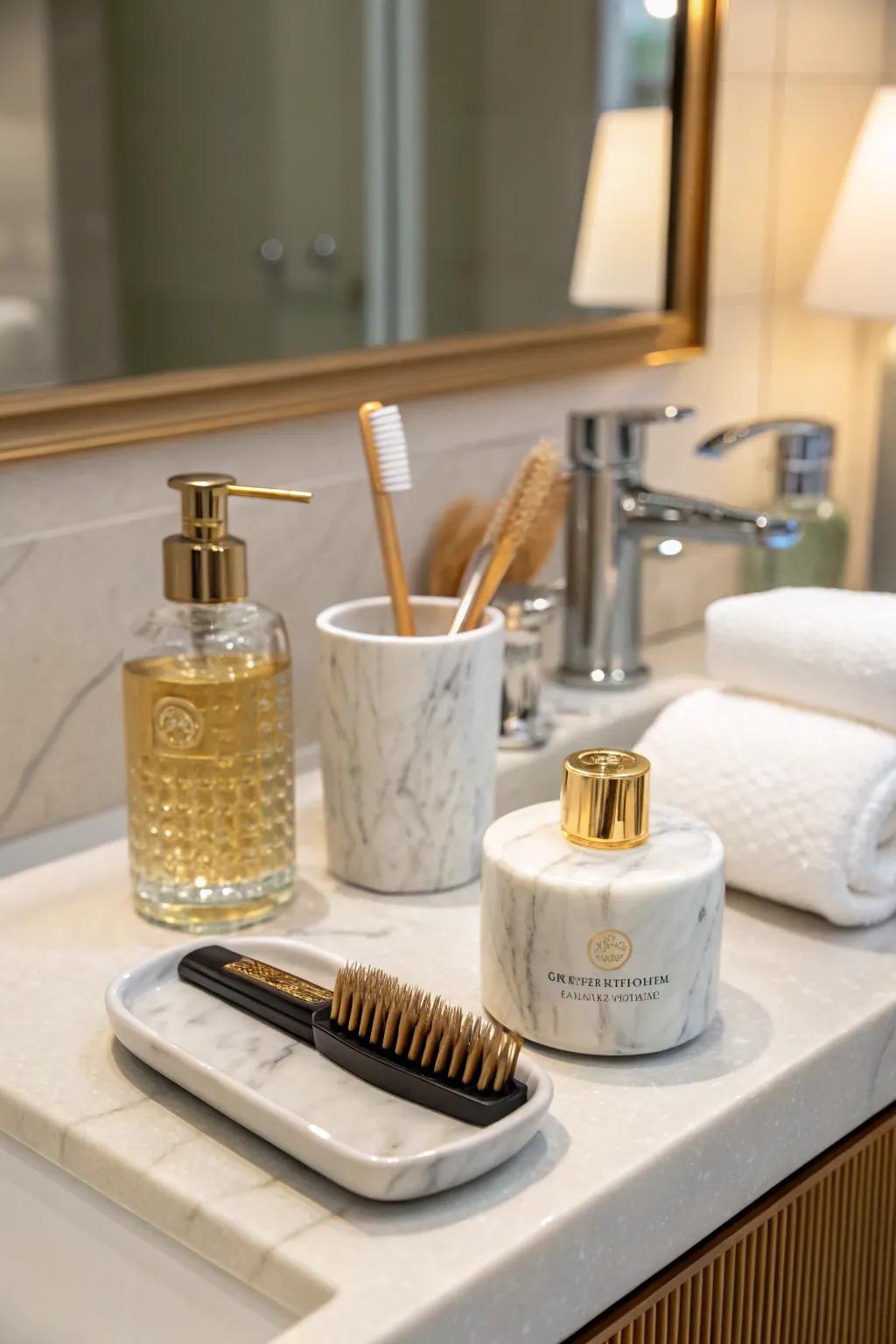 Luxury bottles that contribute to the aesthetic.