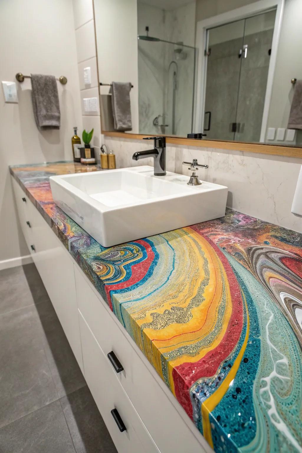 Lacquer countertops offer personalized design options.