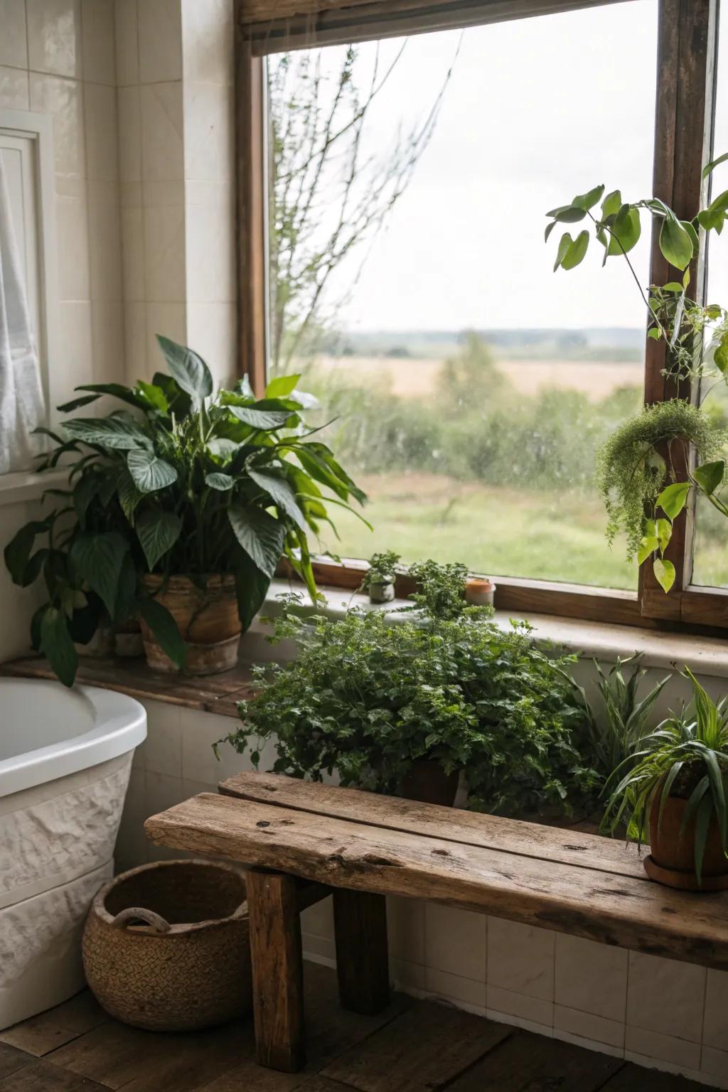 Nature's touch: Plants are a revitalizing privacy solution.