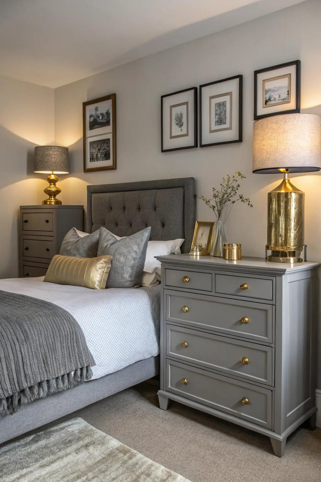 Metallic accents adding a hint of glamour.