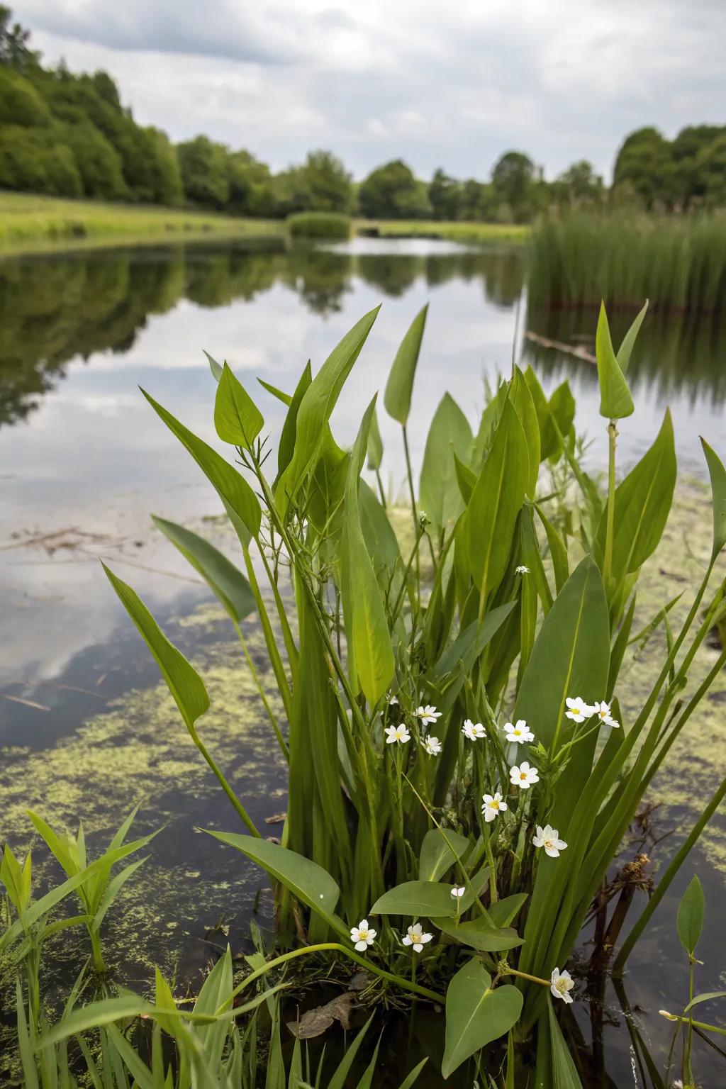 Sagittaria plants incorporate angular interest and beauty to your pond.