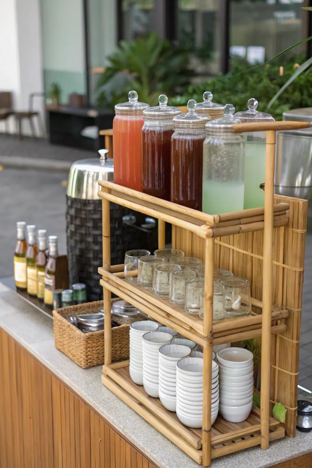 Go green with a sustainable beverage setup.
