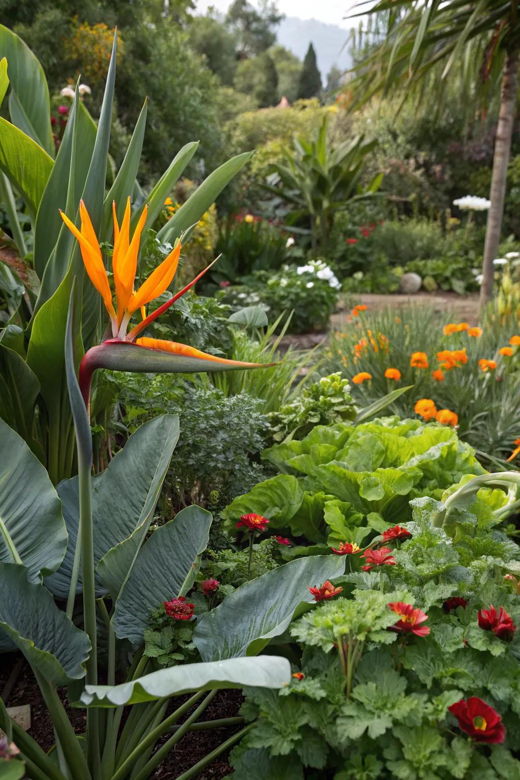 Merge beauty and functionality with Regal Plume in an edible garden.
