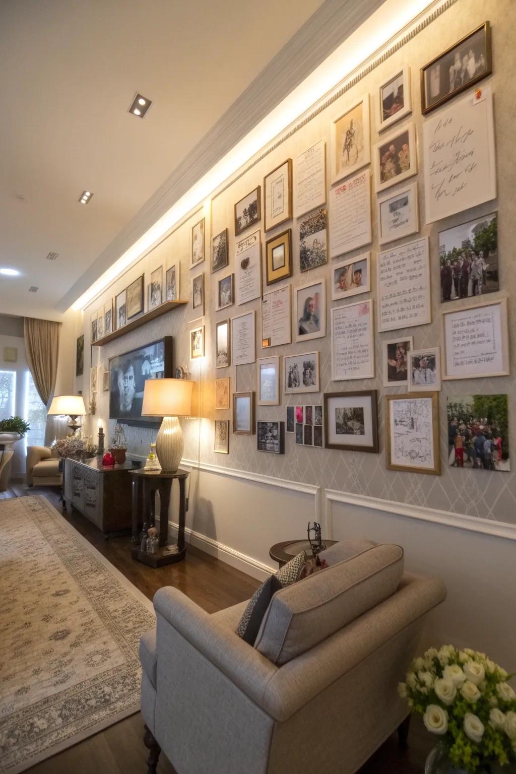 A memory showcase captures the love and milestones of the birthday person.