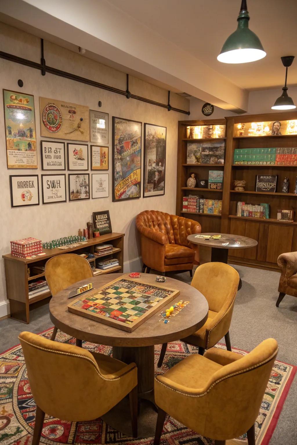 A themed game room enhances character and charm to your area.