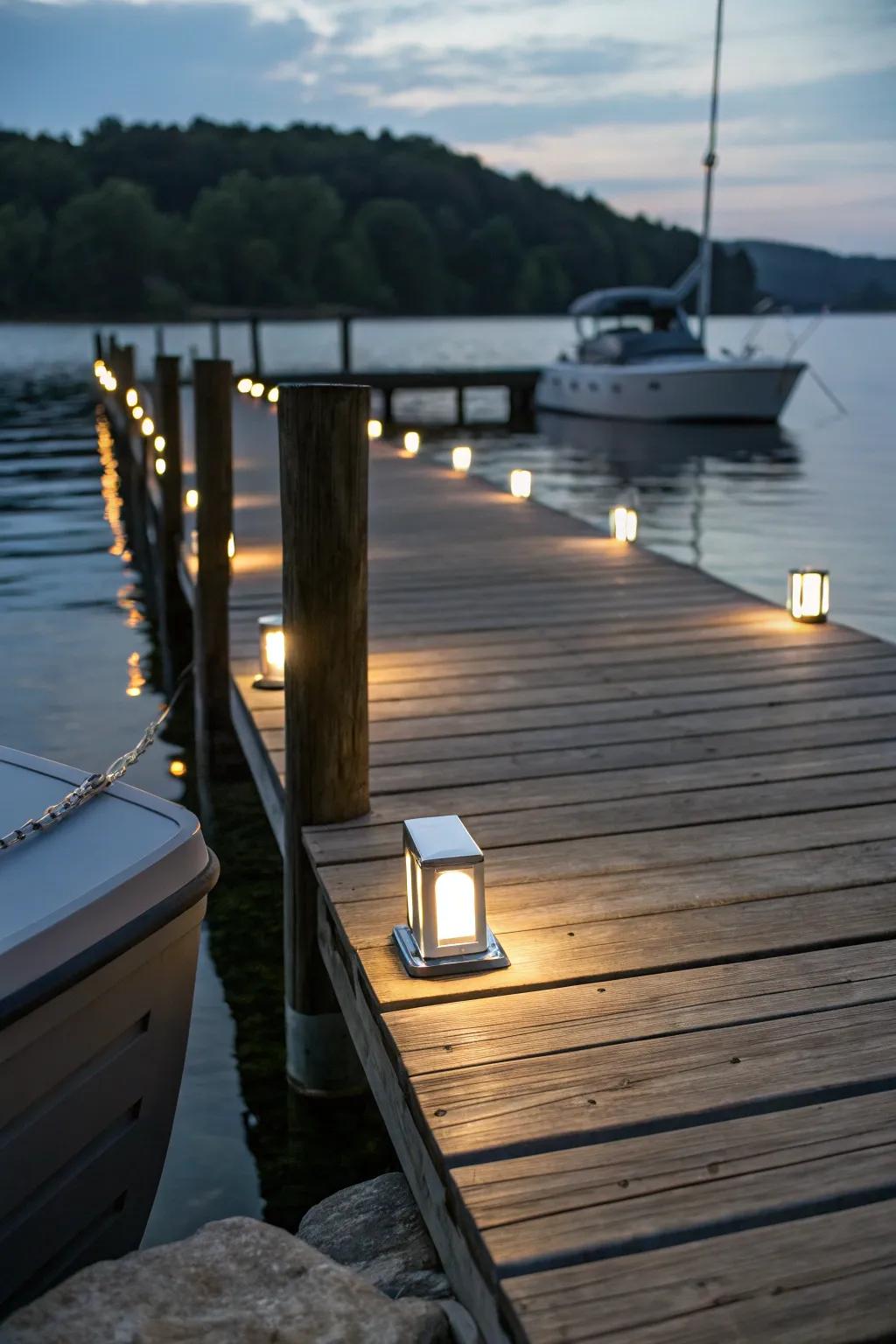 Flush mounted lights offer a seamless lighting solution.