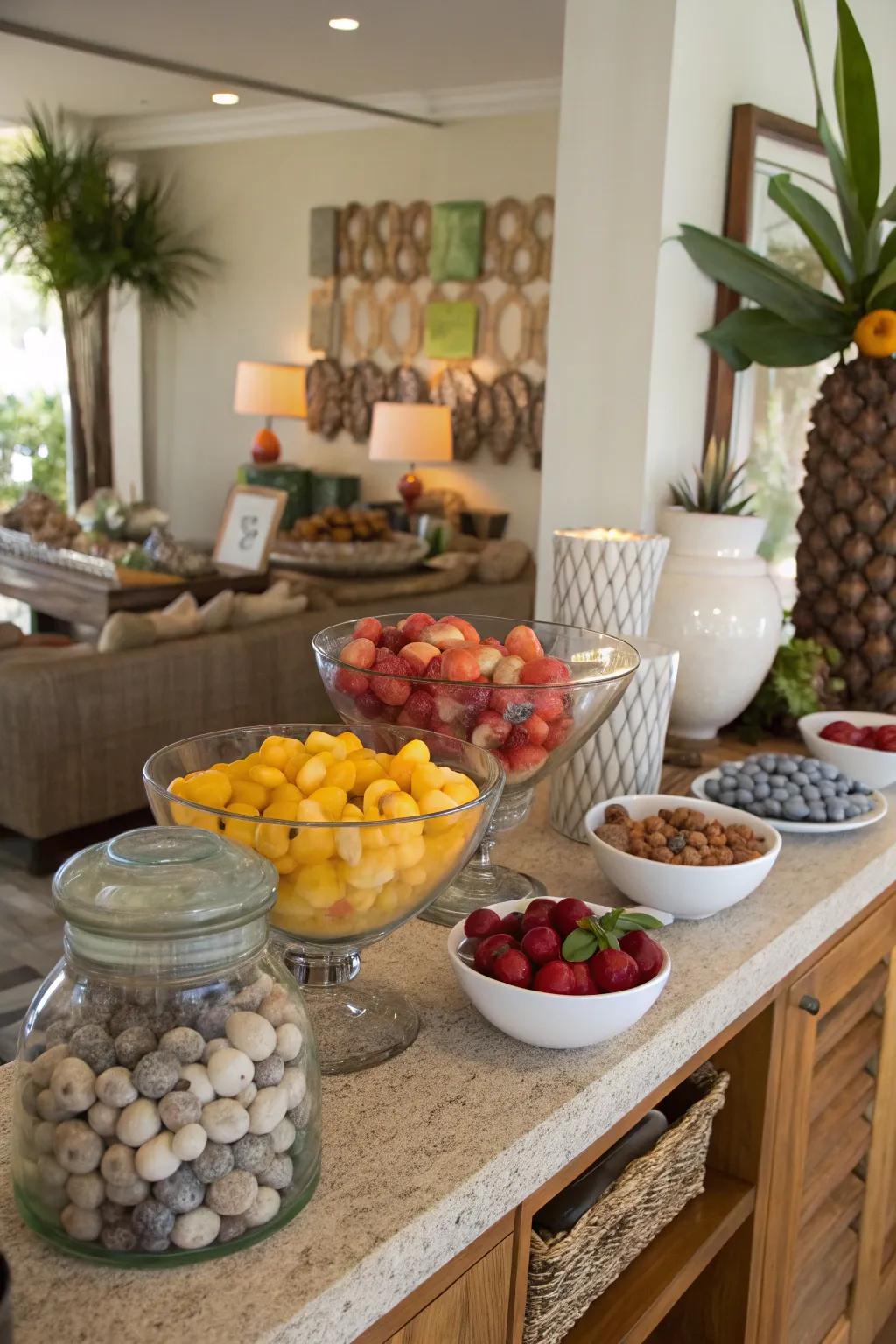 Vases and bowls offer versatile styling options.