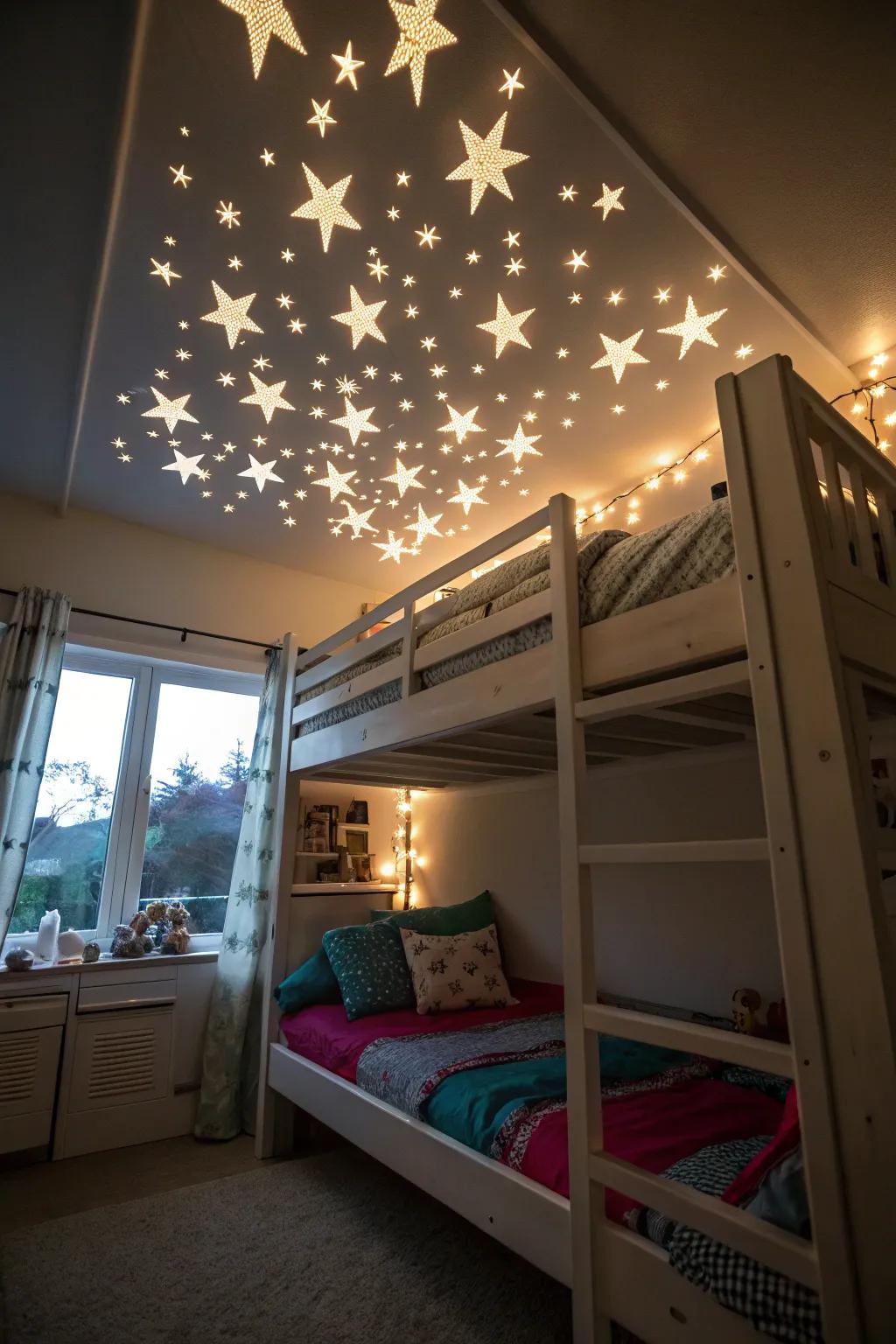 A starry canopy brings whimsy and magic.