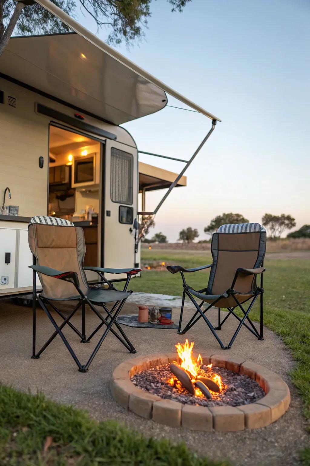 Relax in style with comfortable seating.