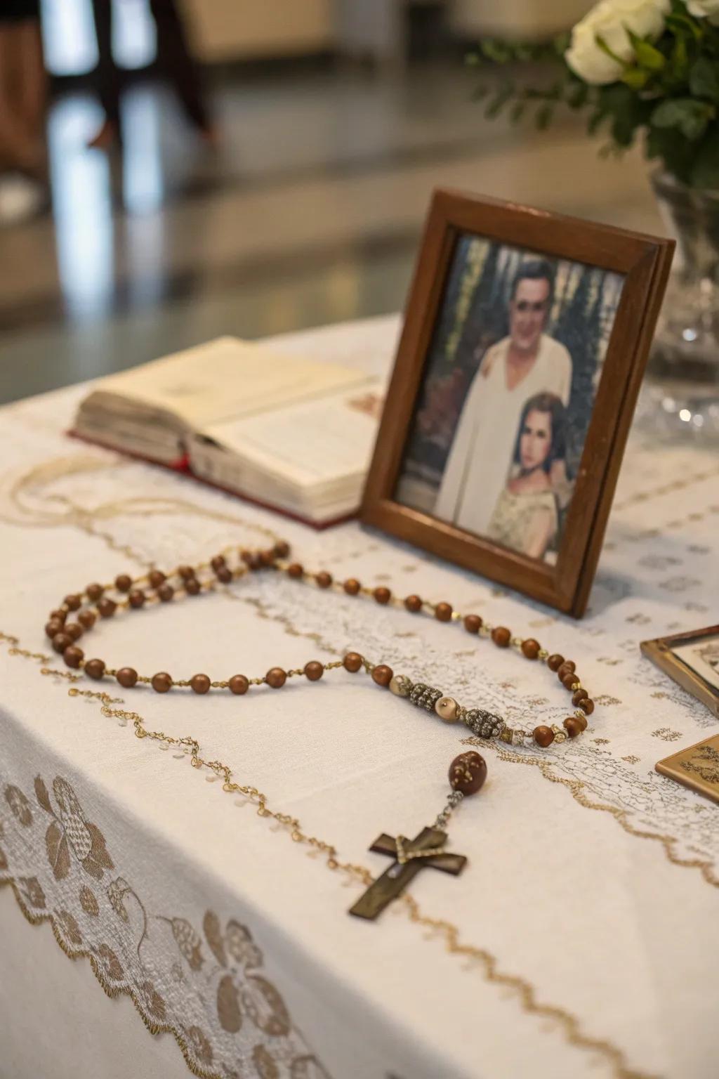 Personal touches bring a heartfelt connection to your prayer space.