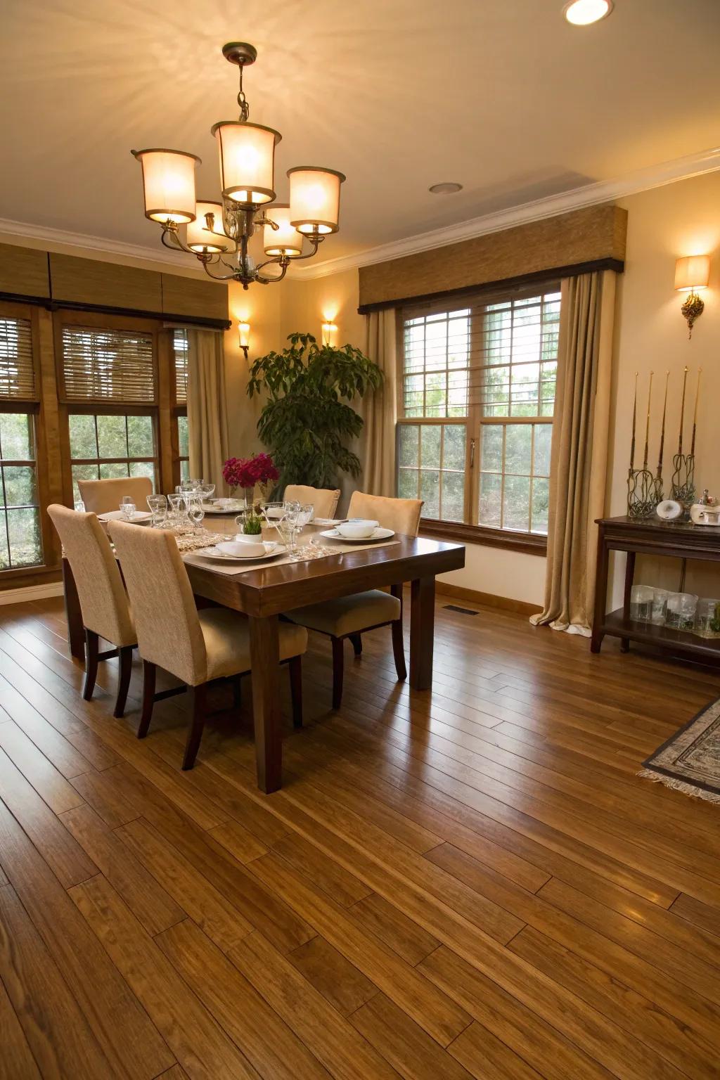 Bamboo floors: a sustainable and stylish choice.