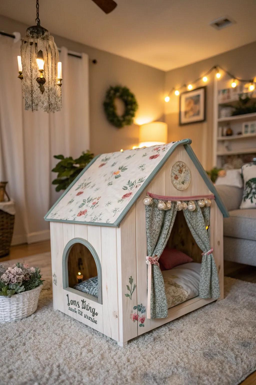 For a personal touch, personalize your kennel with paint and fabric.