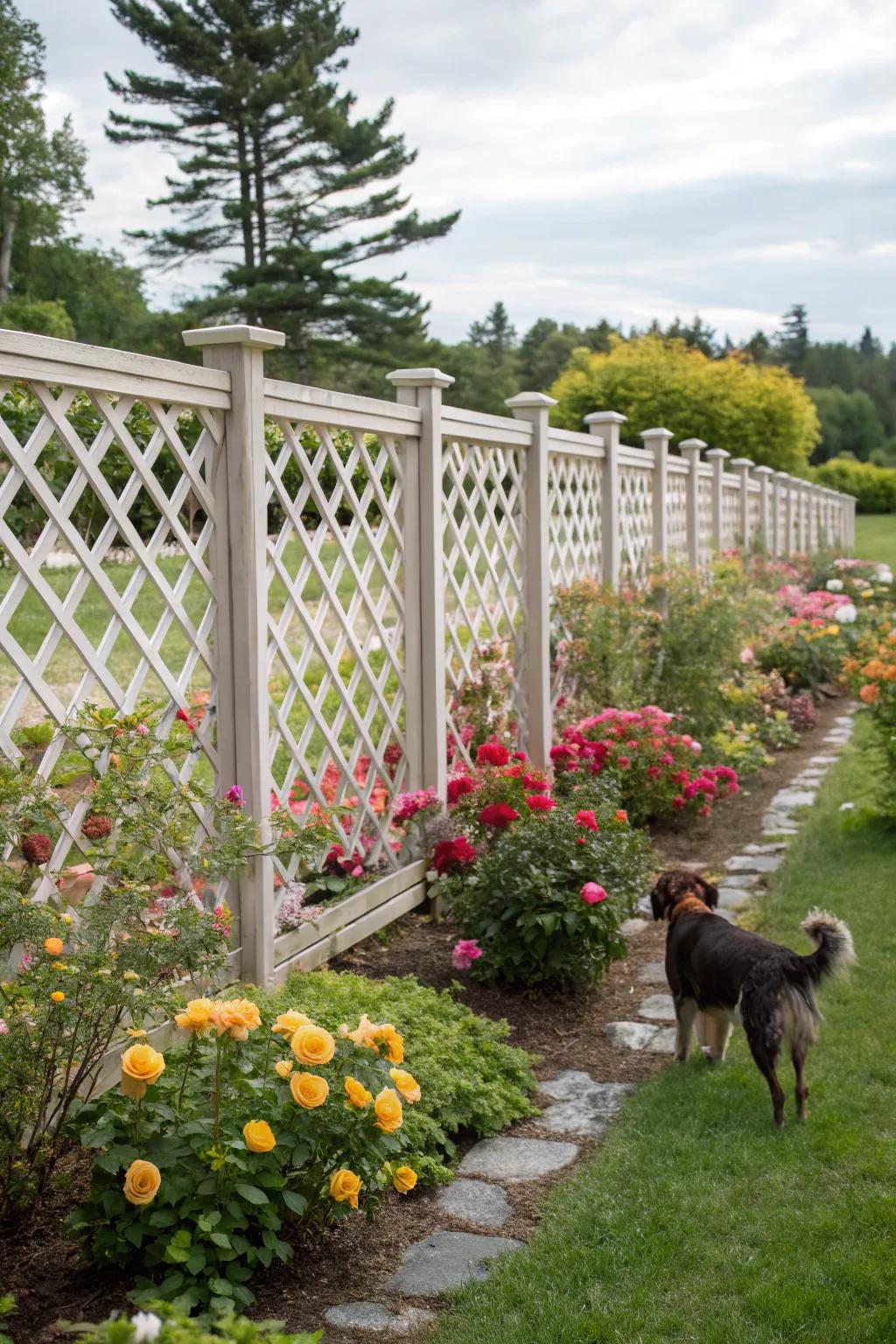 Lattice boards offer an attractive and practical fencing answer.