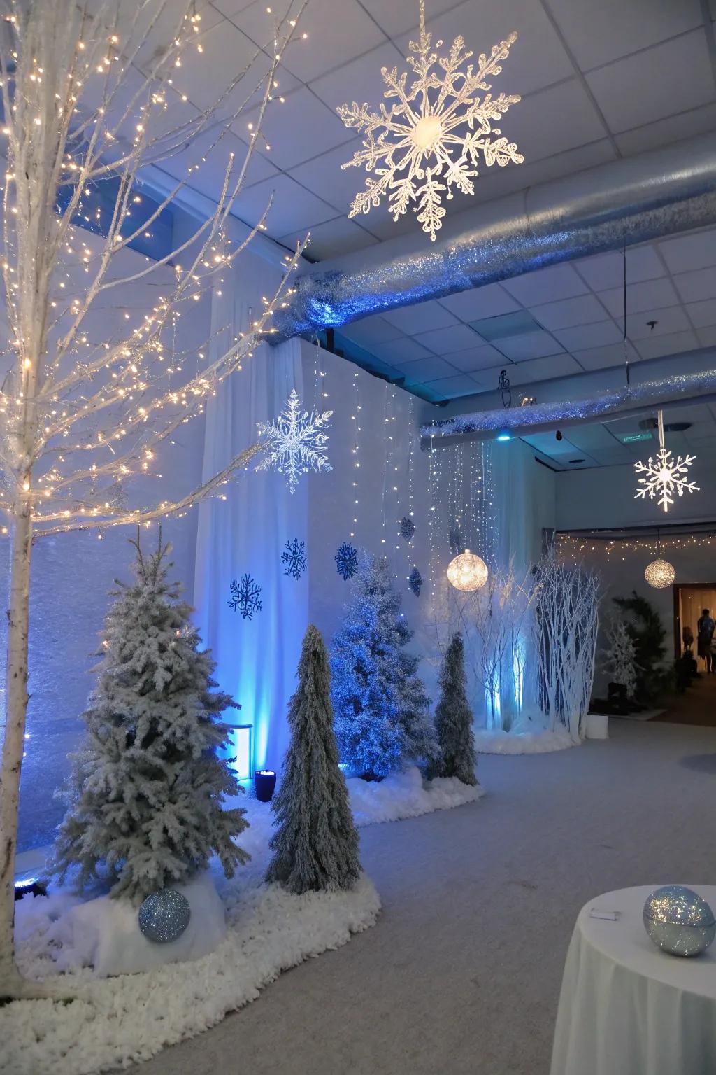 A spectacular winter wonderland scene that mesmerizes every guest.