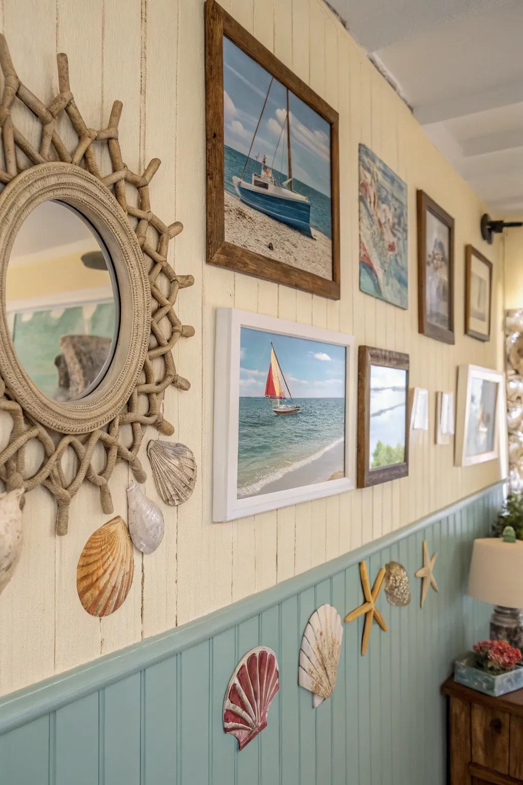 Coastal artwork brings character and dimension to any room.