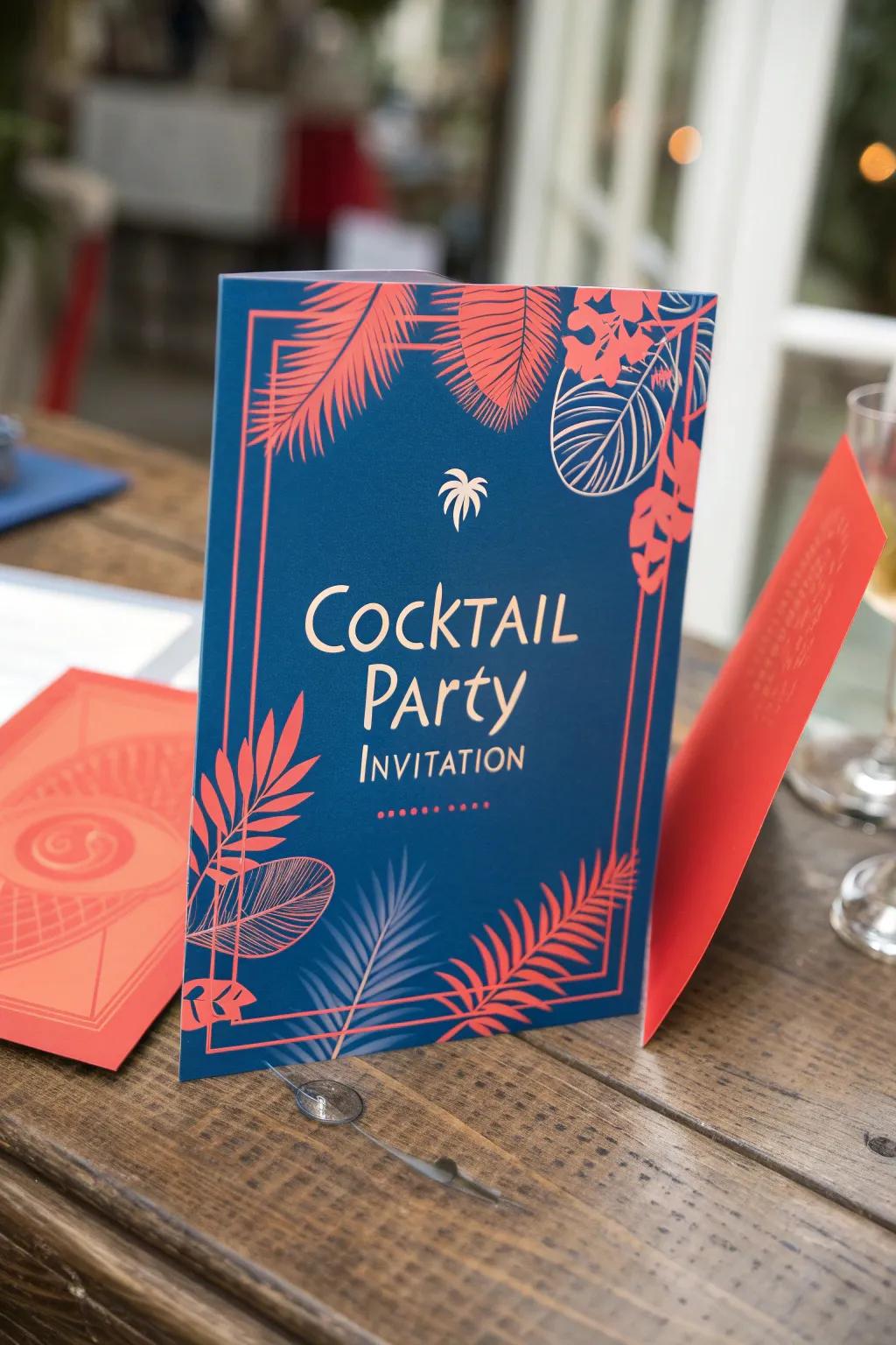 Create a statement with color pop invitations.