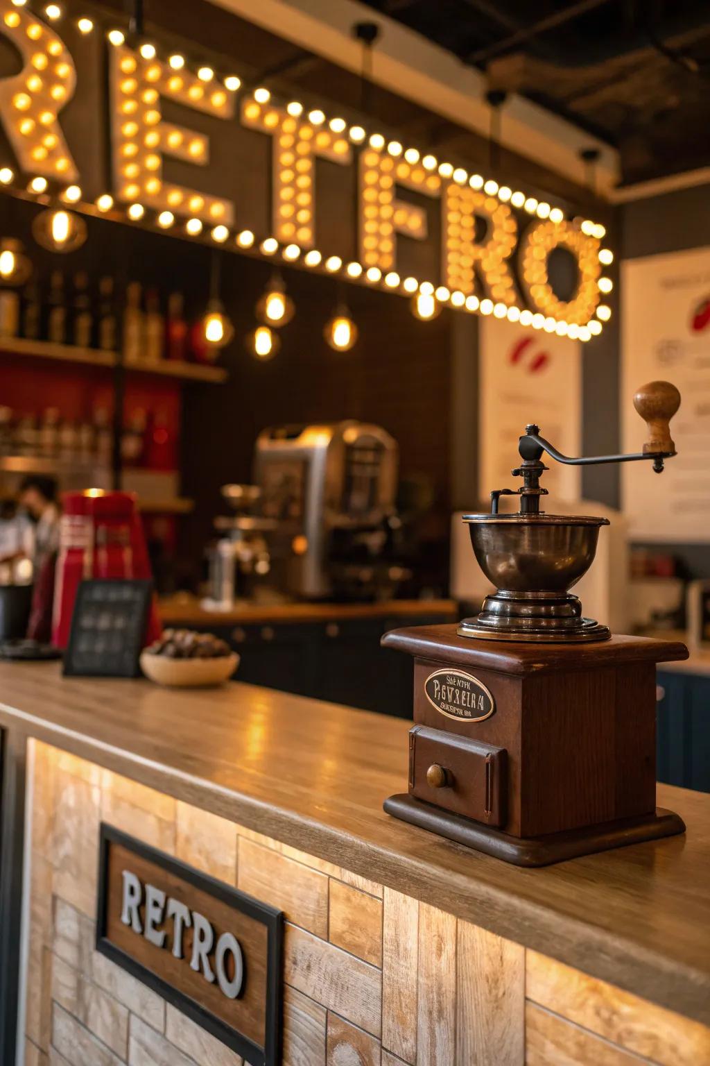 Classic impressions bring nostalgic appeal to your coffee area.