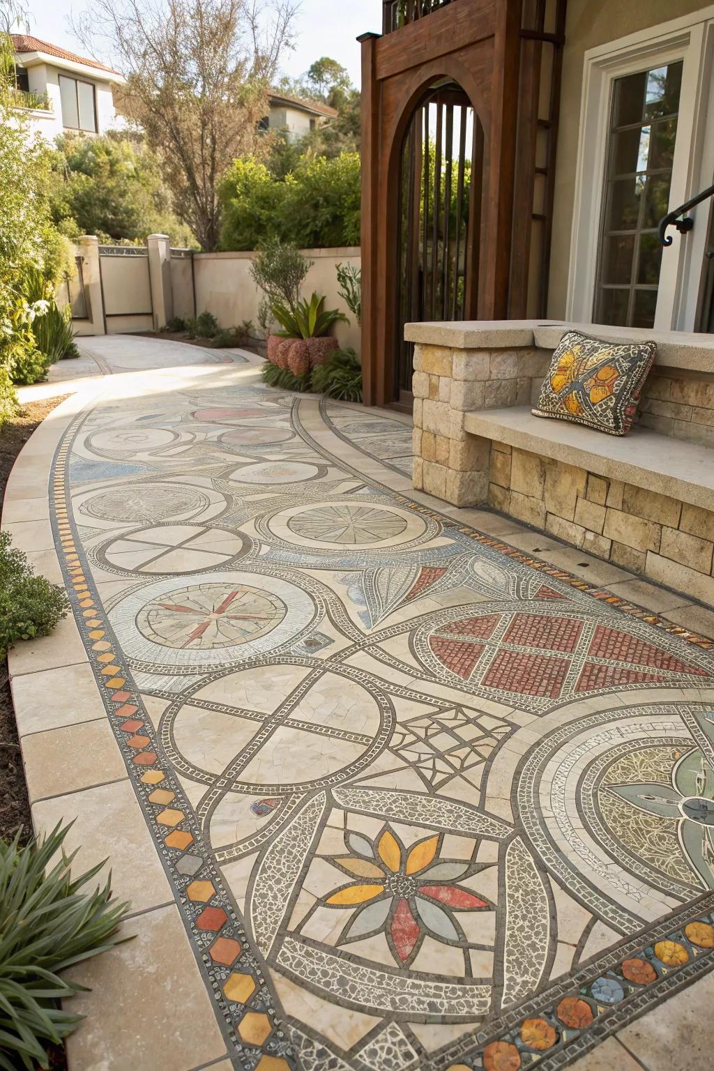 Transform your patio into a masterpiece with detailed patterns.