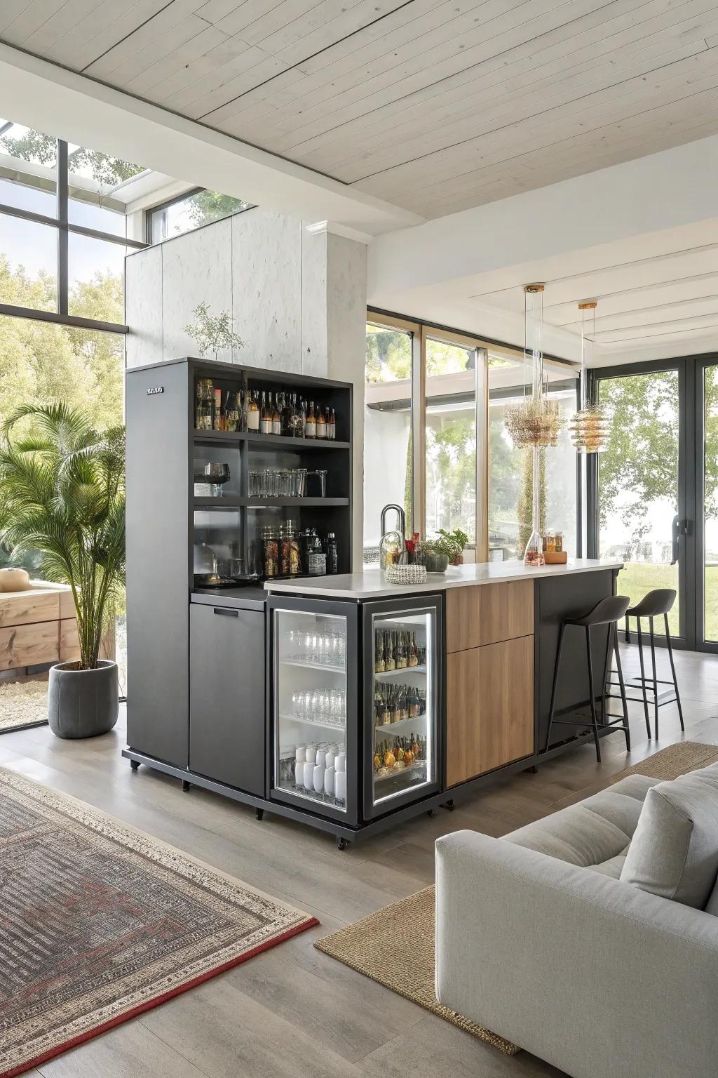 Modular layouts provide adaptability and panache.