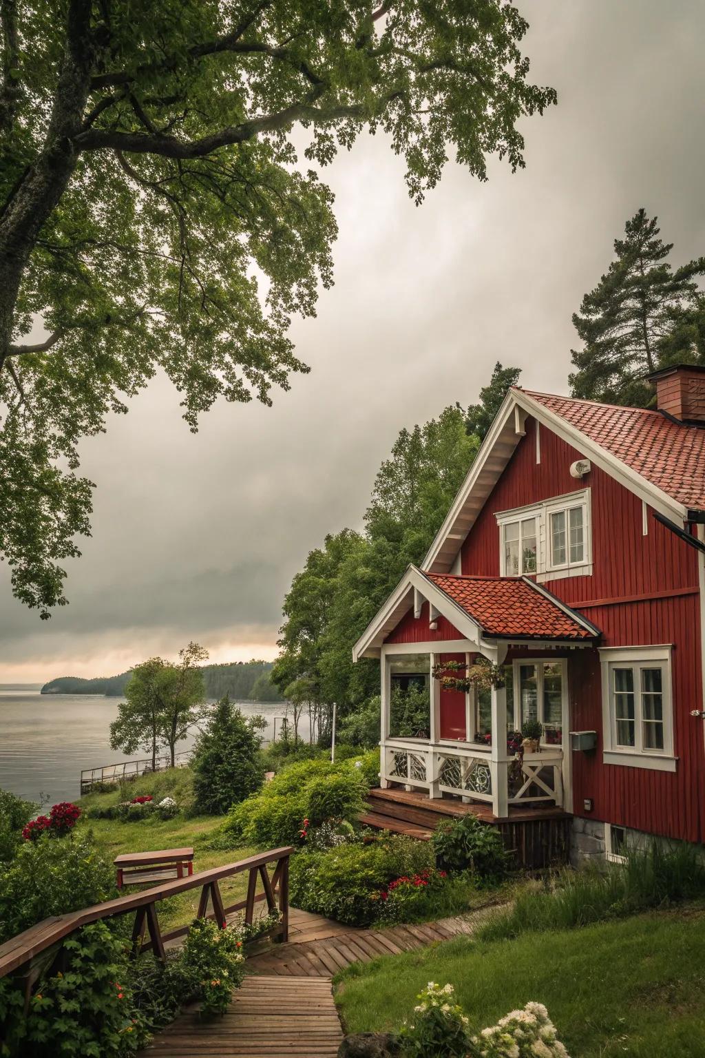 Stand out with a daring red exterior.