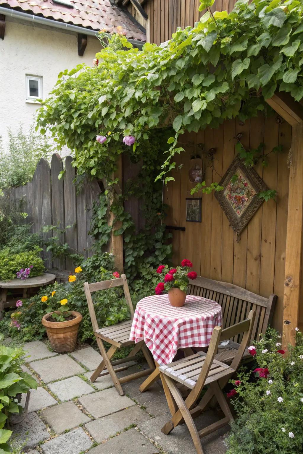 Quaint retreats lend a storybook allure to your garden.