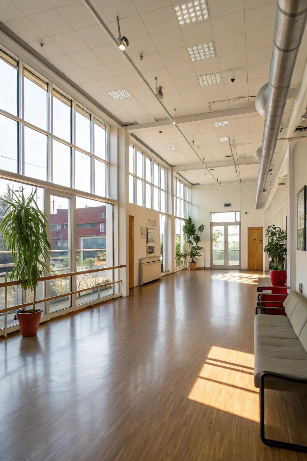 A minimalist design promotes freedom of movement and openness.