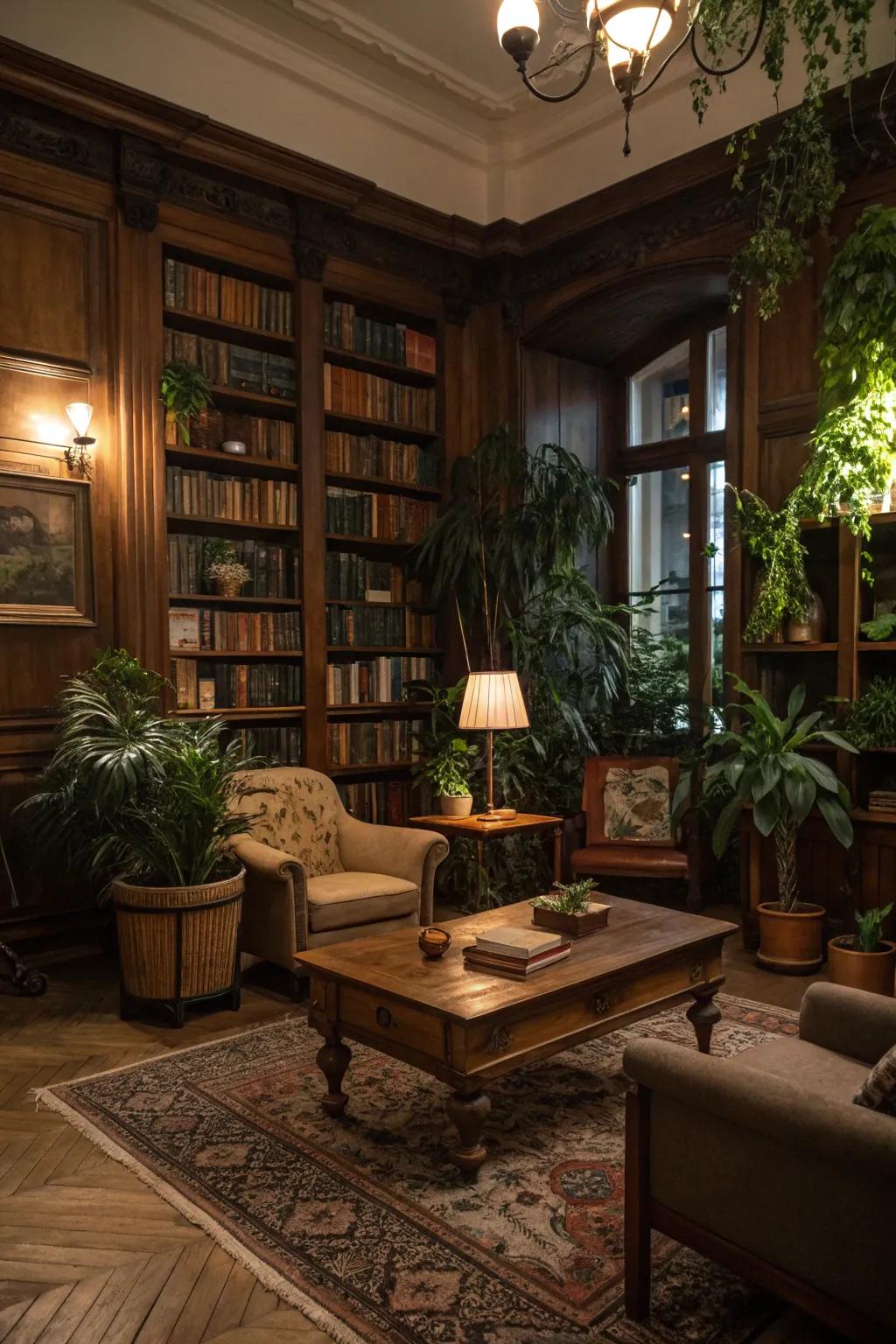 Natural components contribute vitality and balance to the décor.