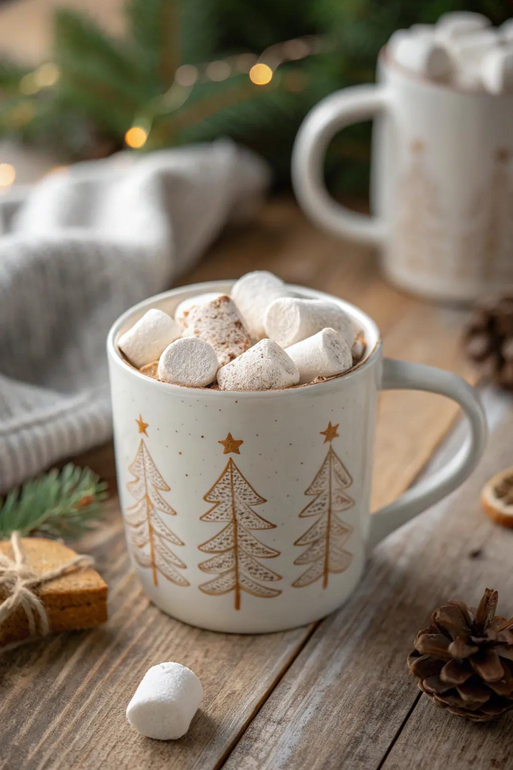 Incorporate a whimsical touch to your holiday cups using charming faux sweet treat toppers.