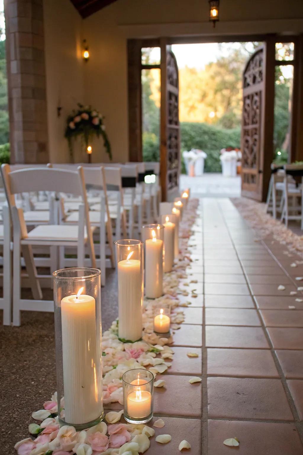 Drifting lights fashion a serene and enchanting atmosphere.