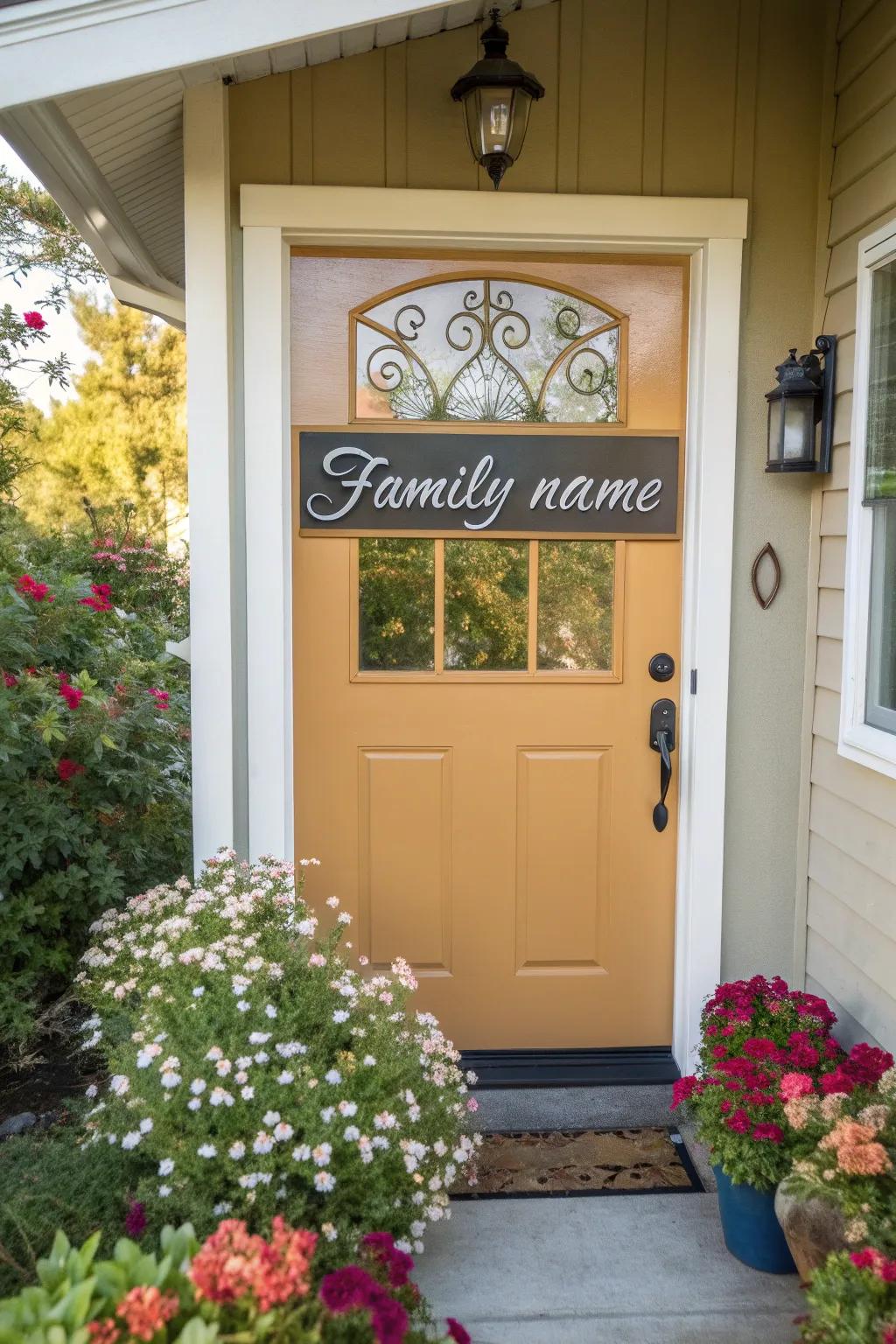 Personalize your entrance with a tailored signboard.