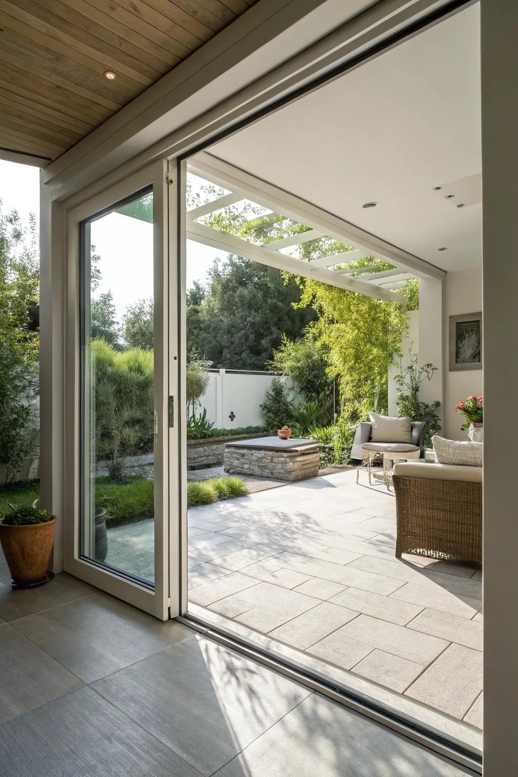 Maximize space through sleek and functional gliding doors.