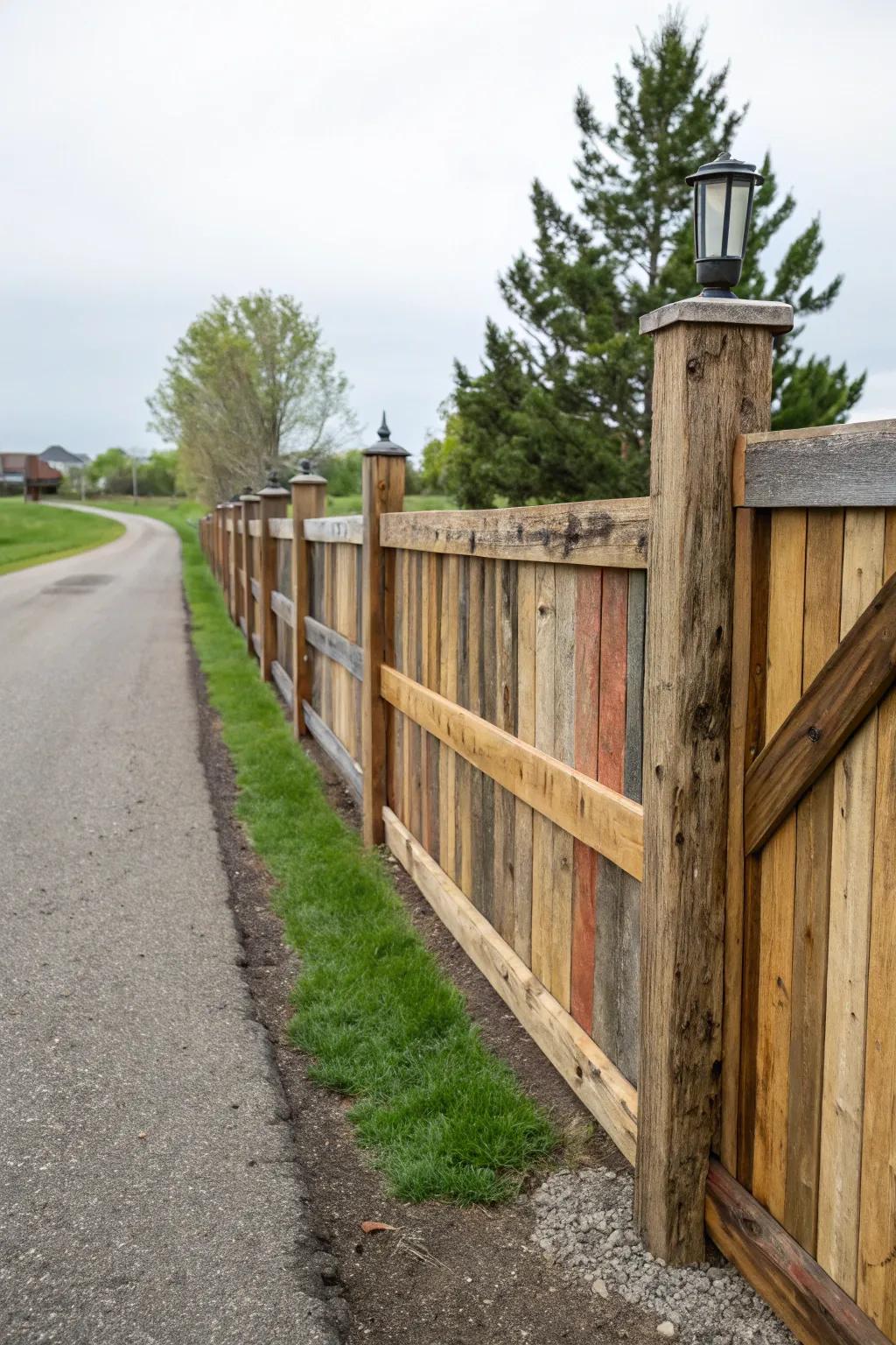 Repurposed wood lends personality and environmentally-friendly charm.