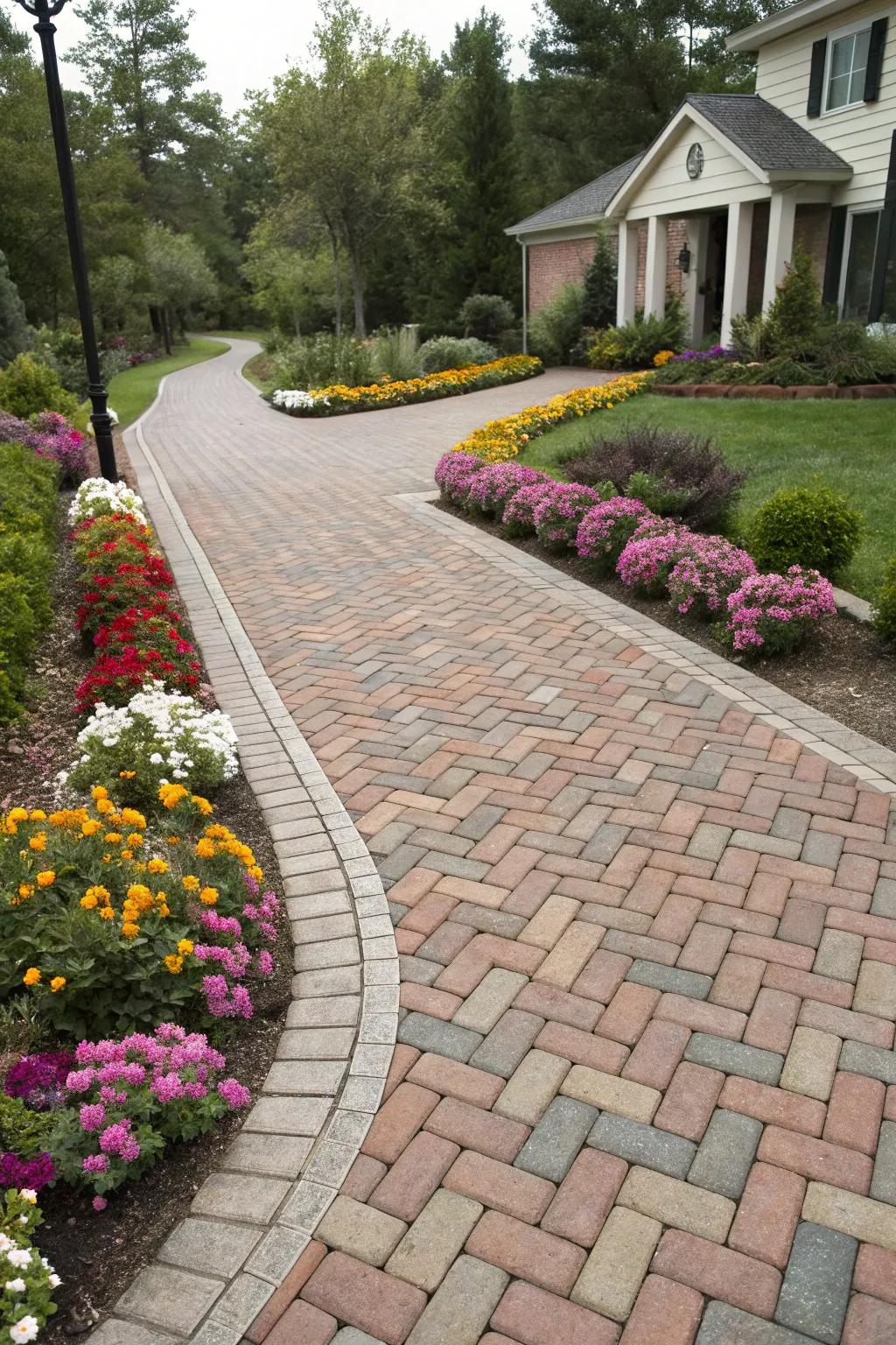 Brick driveways contribute warmth and quintessential charm.