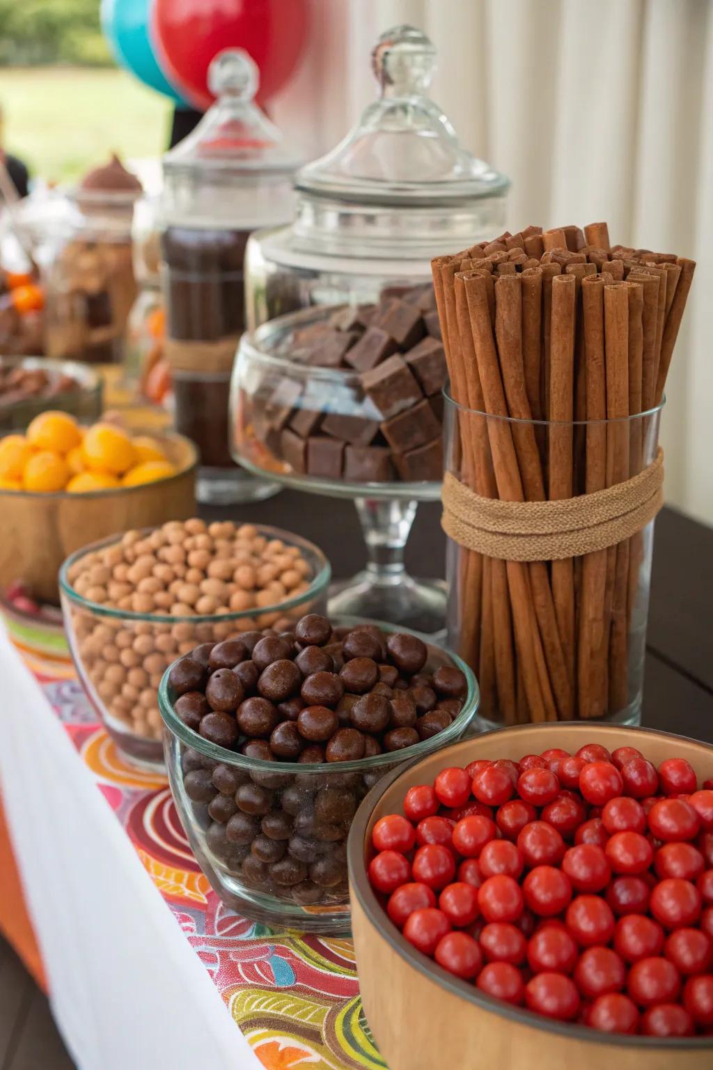 Unexpected candy blends creating a unique experience.
