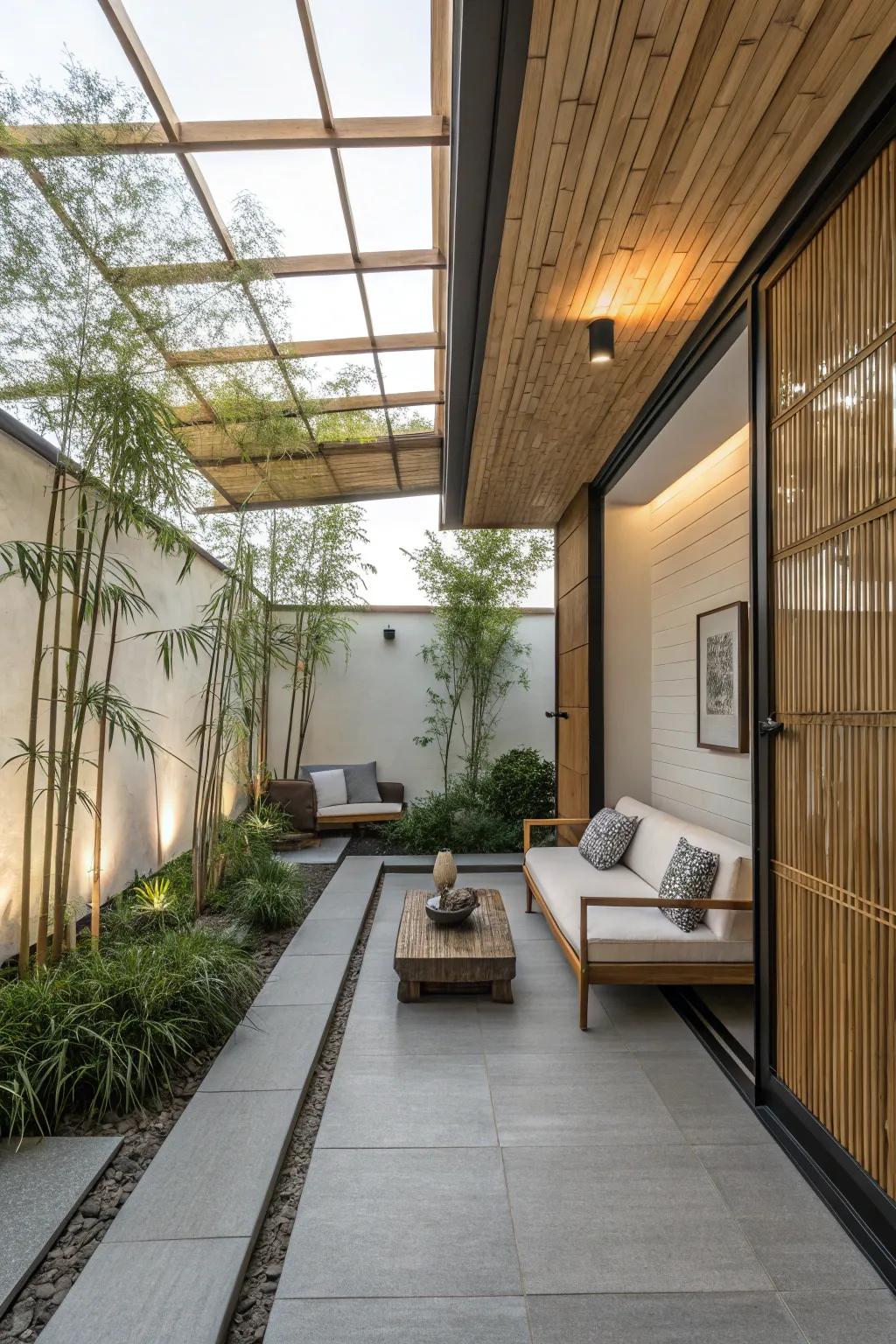 A peaceful haven on the patio, perfect for meditation and reflection.