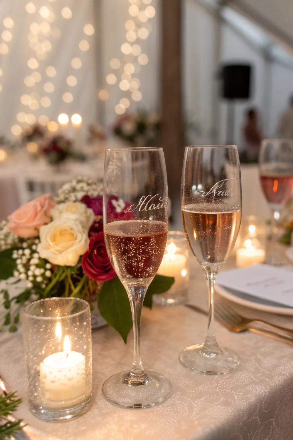 Personalized drinkware adds class and feeling to any party.