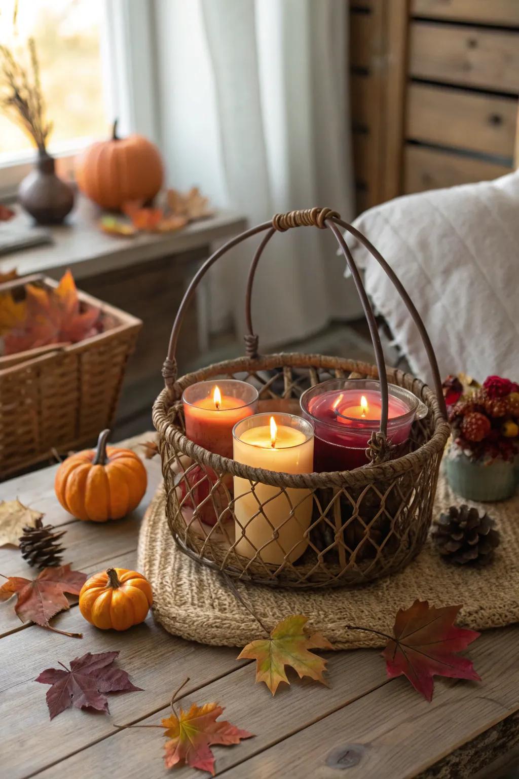 Create a cozy ambiance with fall-scented sticks.
