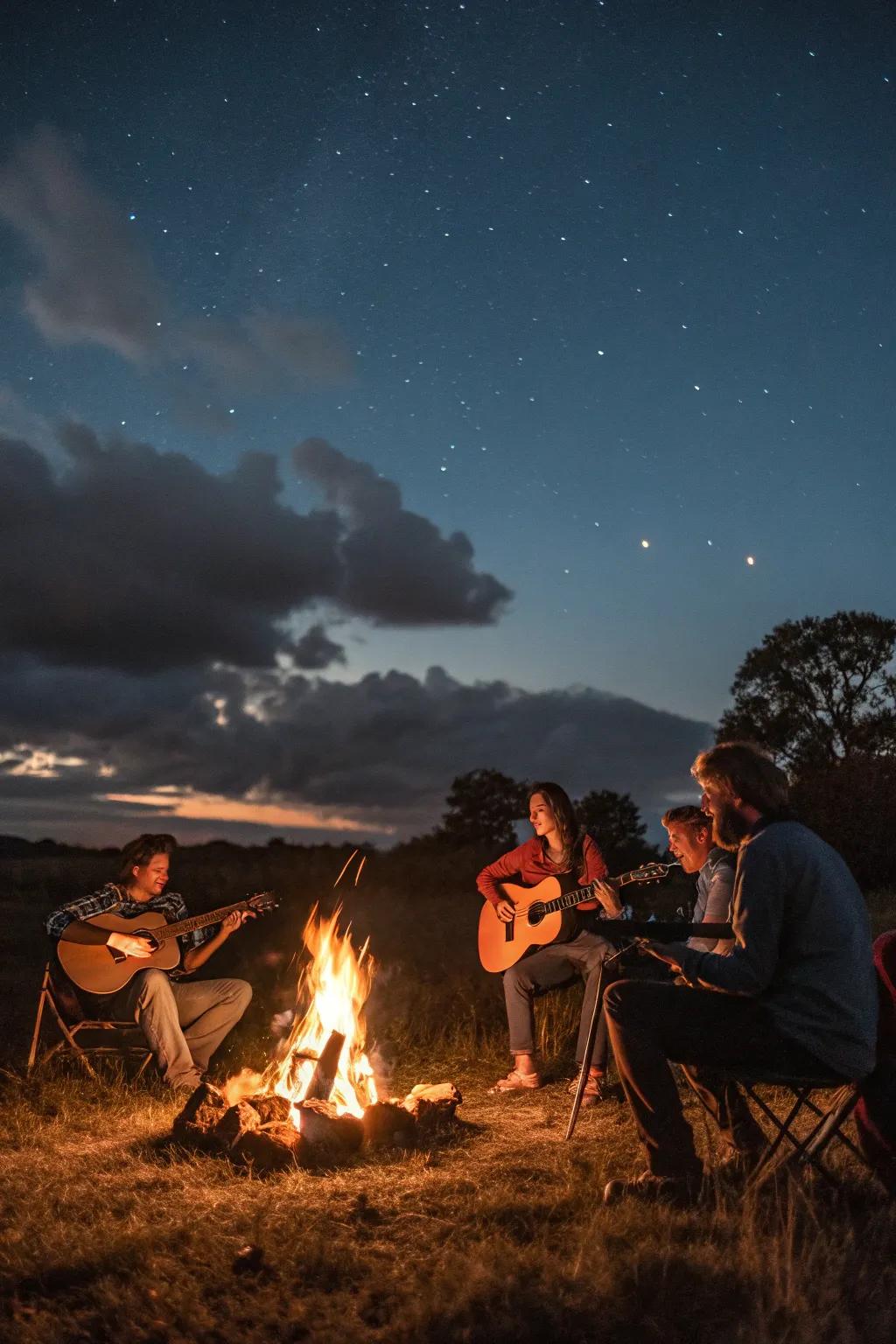 Cultivate a warm, musical atmosphere beside the fire for your birthday.