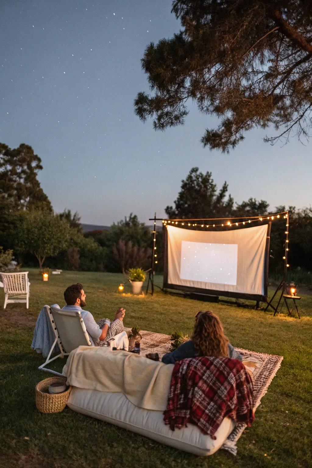 A pleasant open-air viewing night beneath the autumn sky
