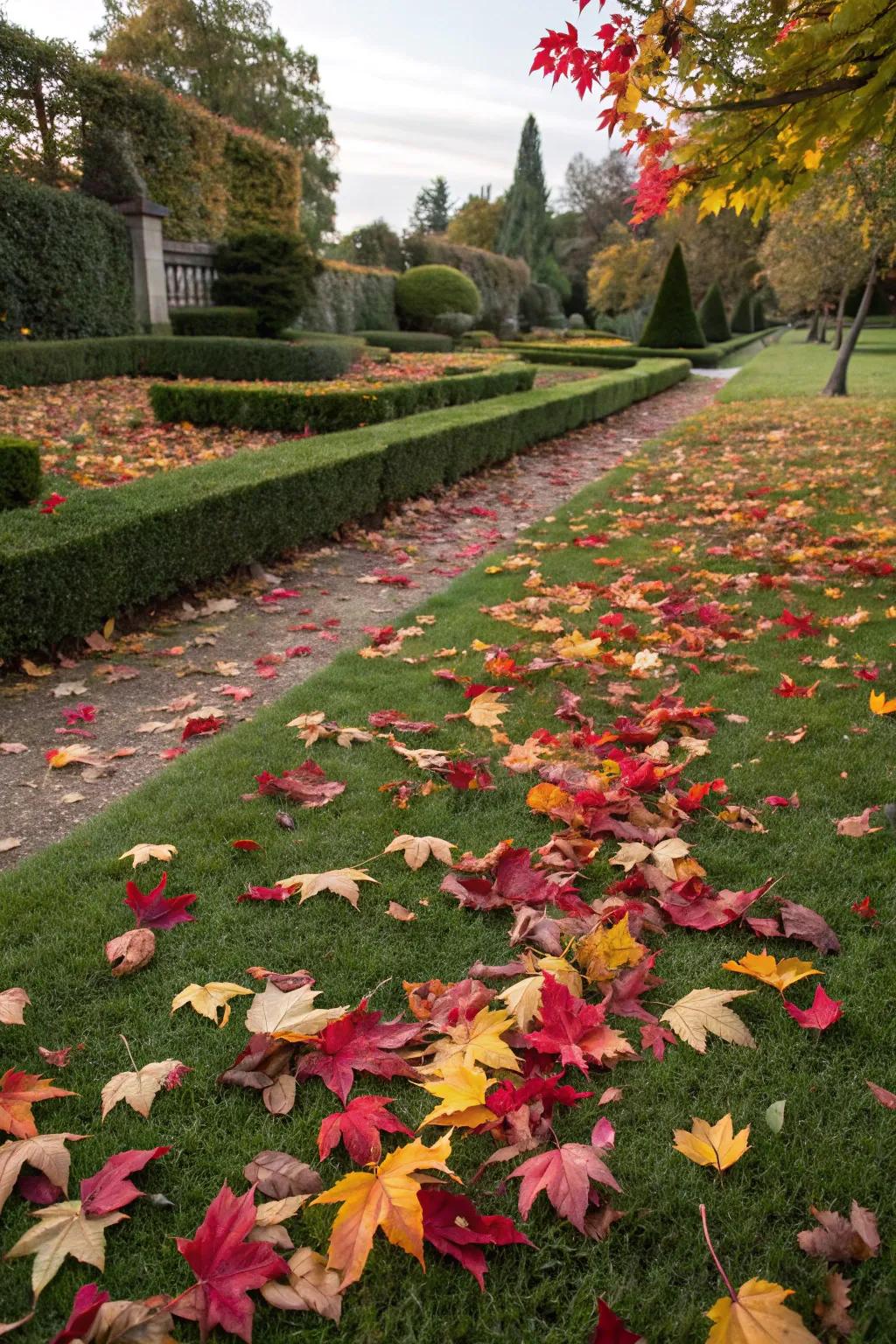 Shed leaves provide a natural and stunning ground covering.
