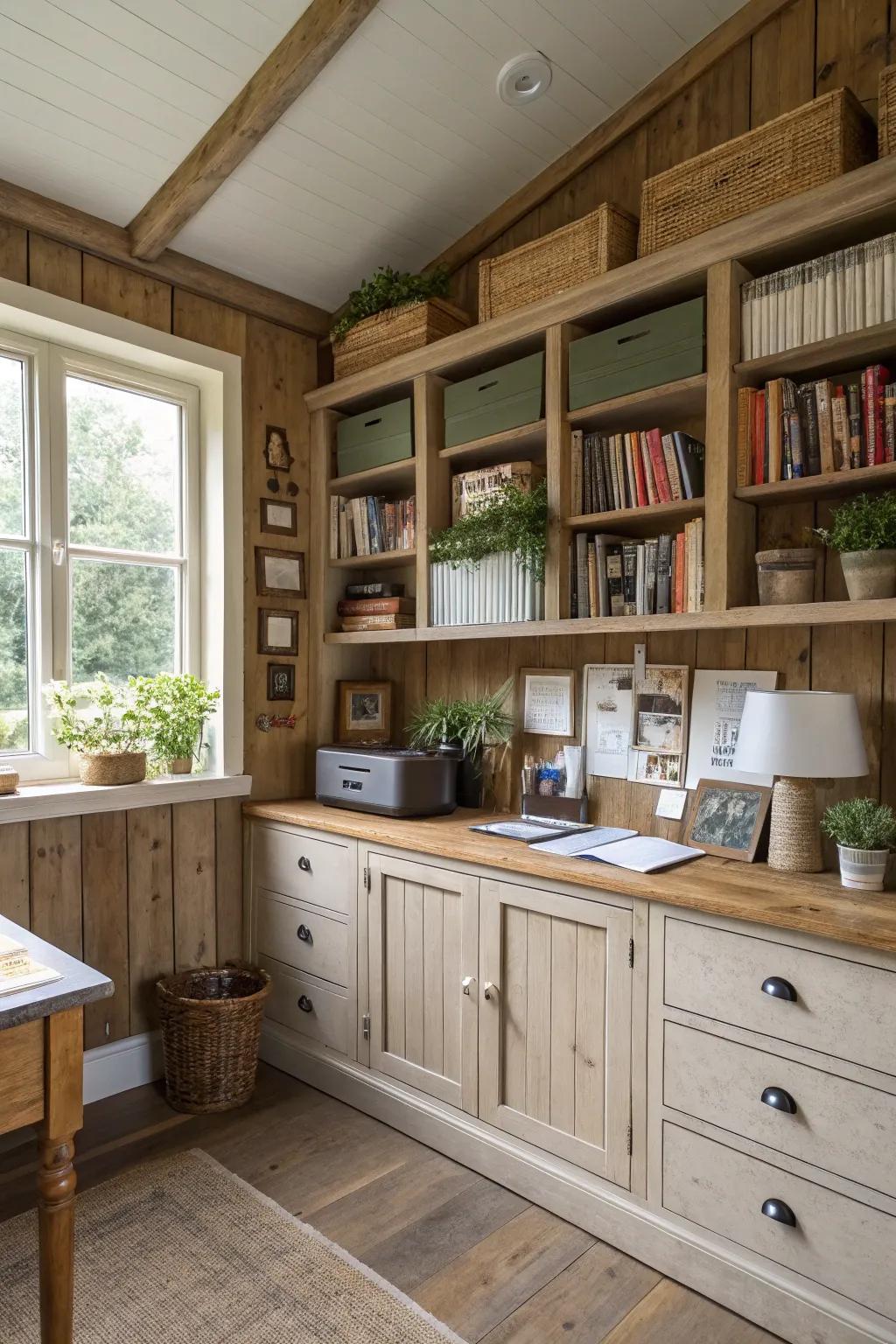 Ingenious storage alternatives for a pristine workspace.