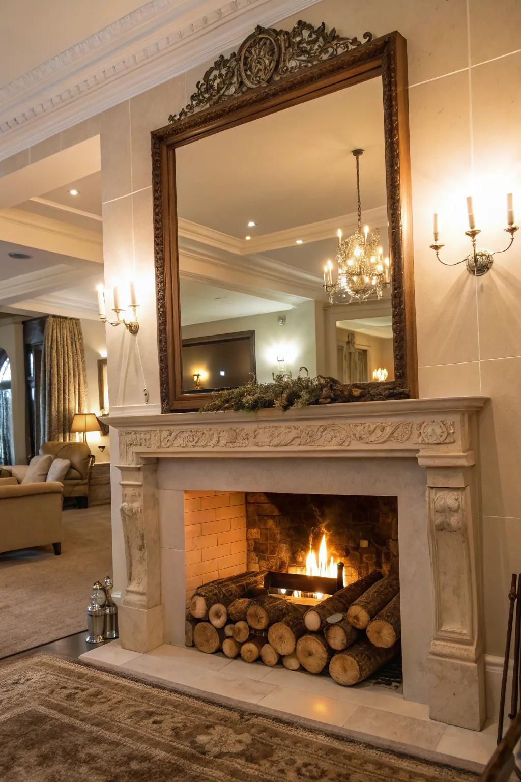 Mirrors amplify light, creating the illusion of spaciousness.