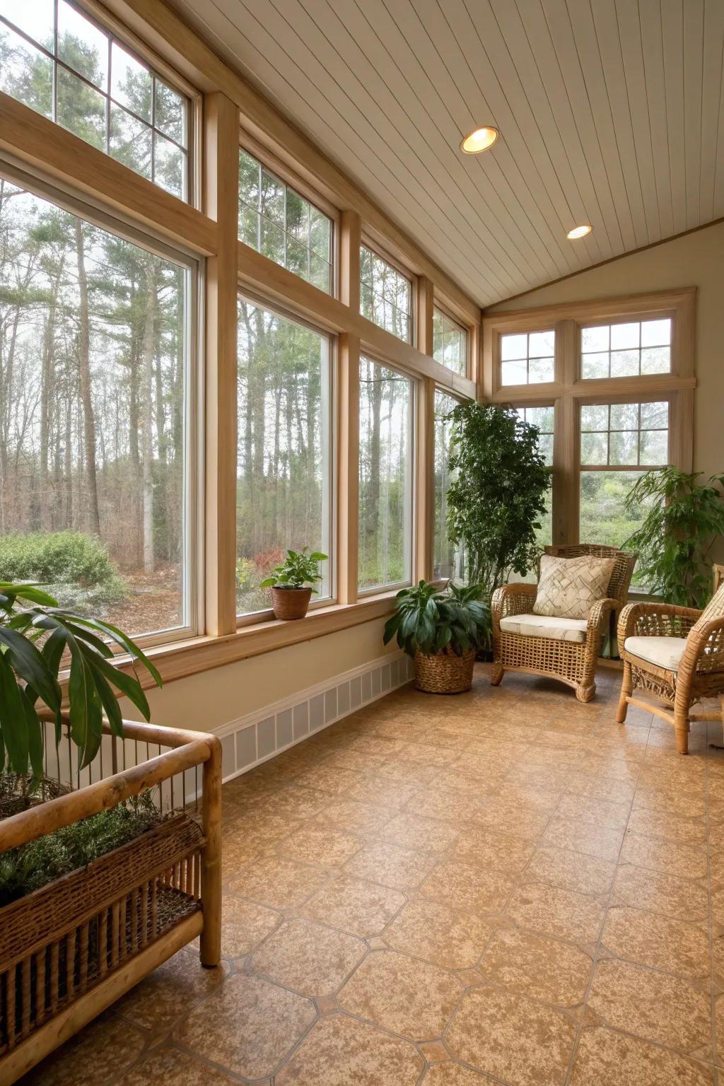 Cork flooring beautifully combines comfort and sustainability.