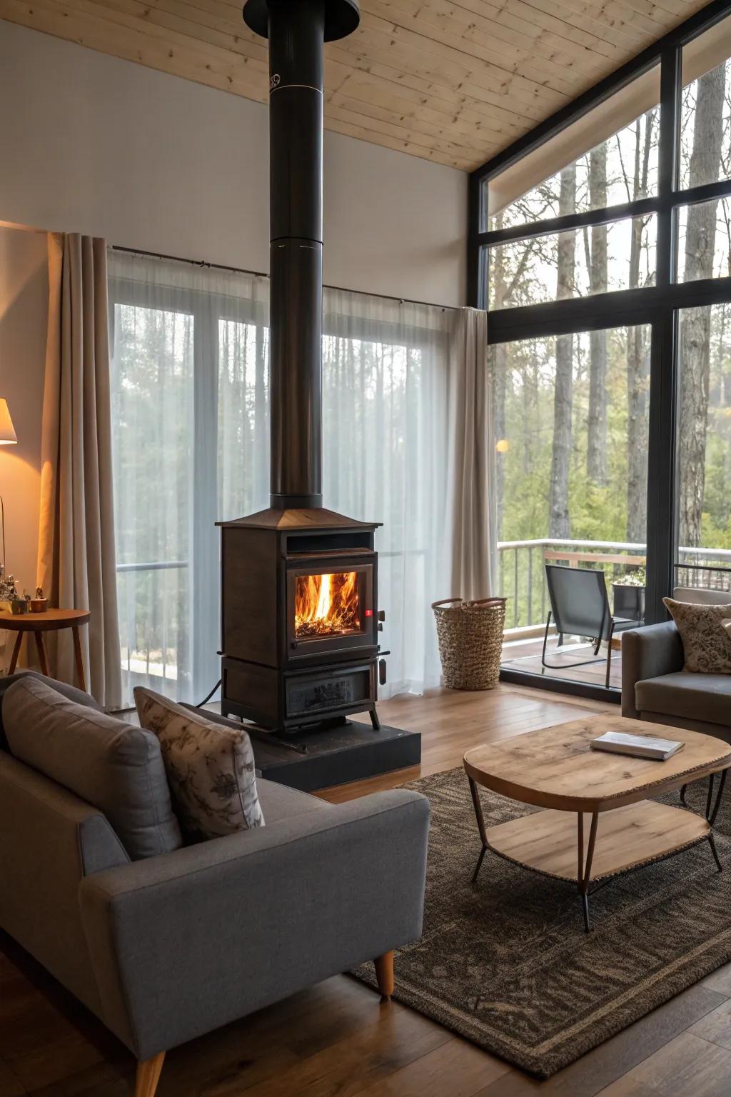 A raised base makes this burner a standout feature.