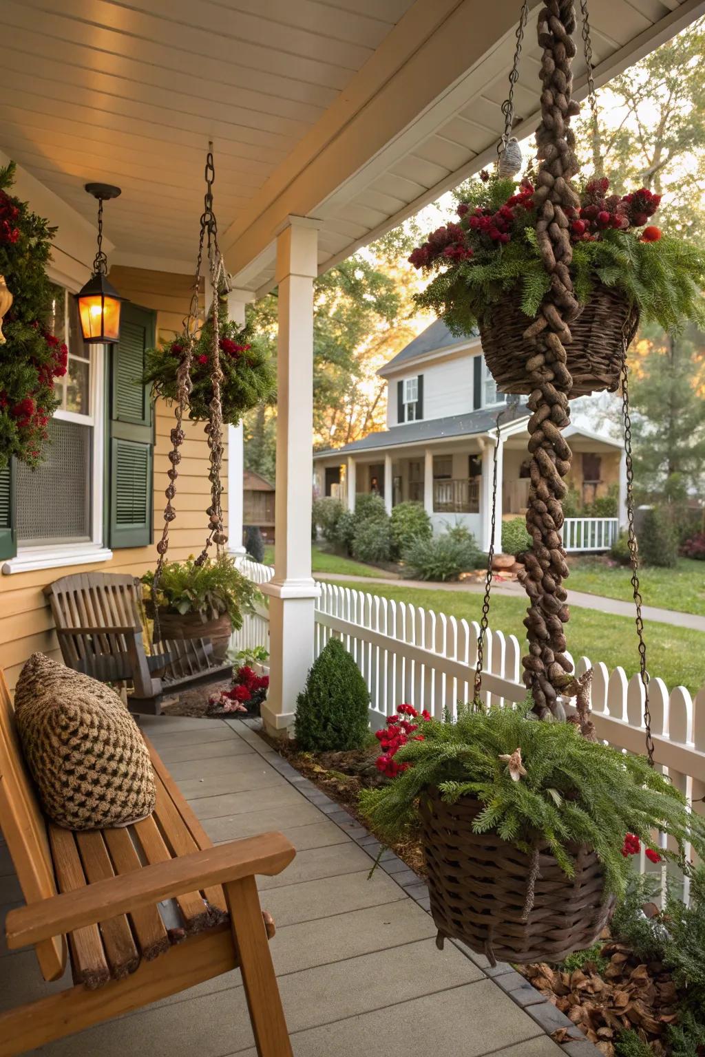 Unprocessed components enhance the rustic allure of your holiday ornamentation.