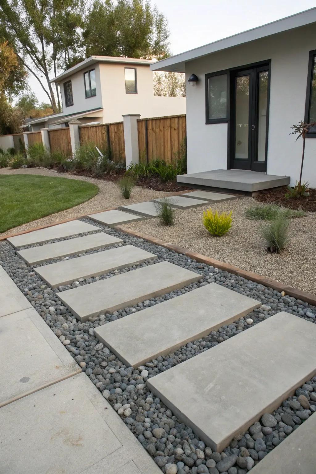 Planned walkways guide visitors through the modern landscape.