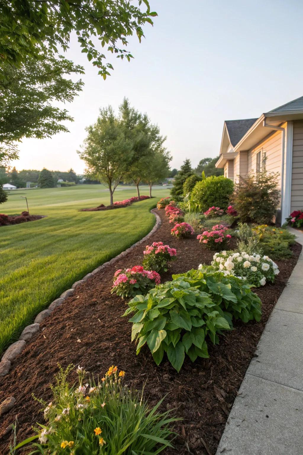 Ground covering keeps plants thriving and gardens well-maintained.