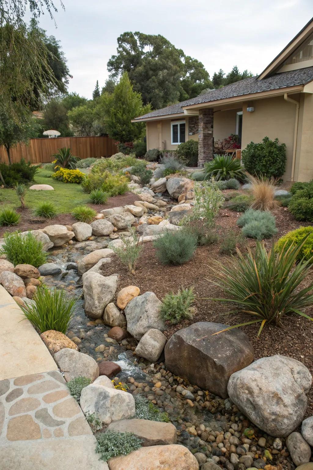 Water accents bring serenity and refinement to water-wise gardens.
