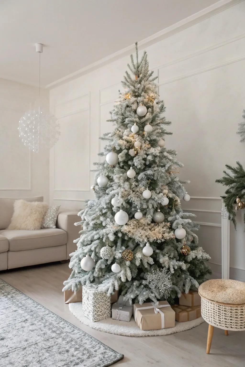 Ivory and silver create an ethereal, minimalist aesthetic.